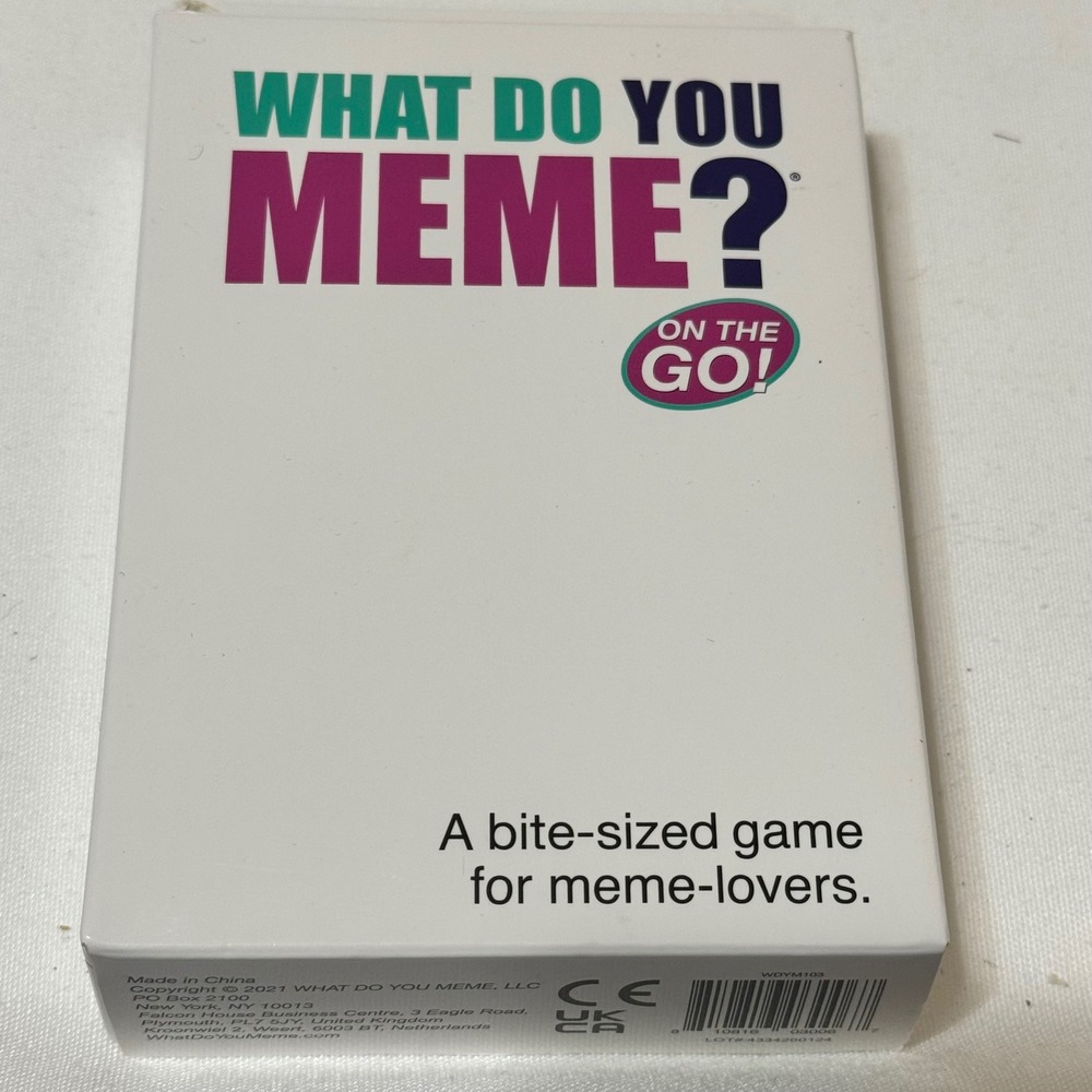 What Do You Meme? Card Game On The Go Travel Edition 120 Captions 30 Photos Top